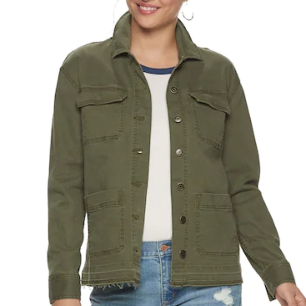 SONOMA Distressed/Deconst Twill Utility Jacket - Picture 2 of 6